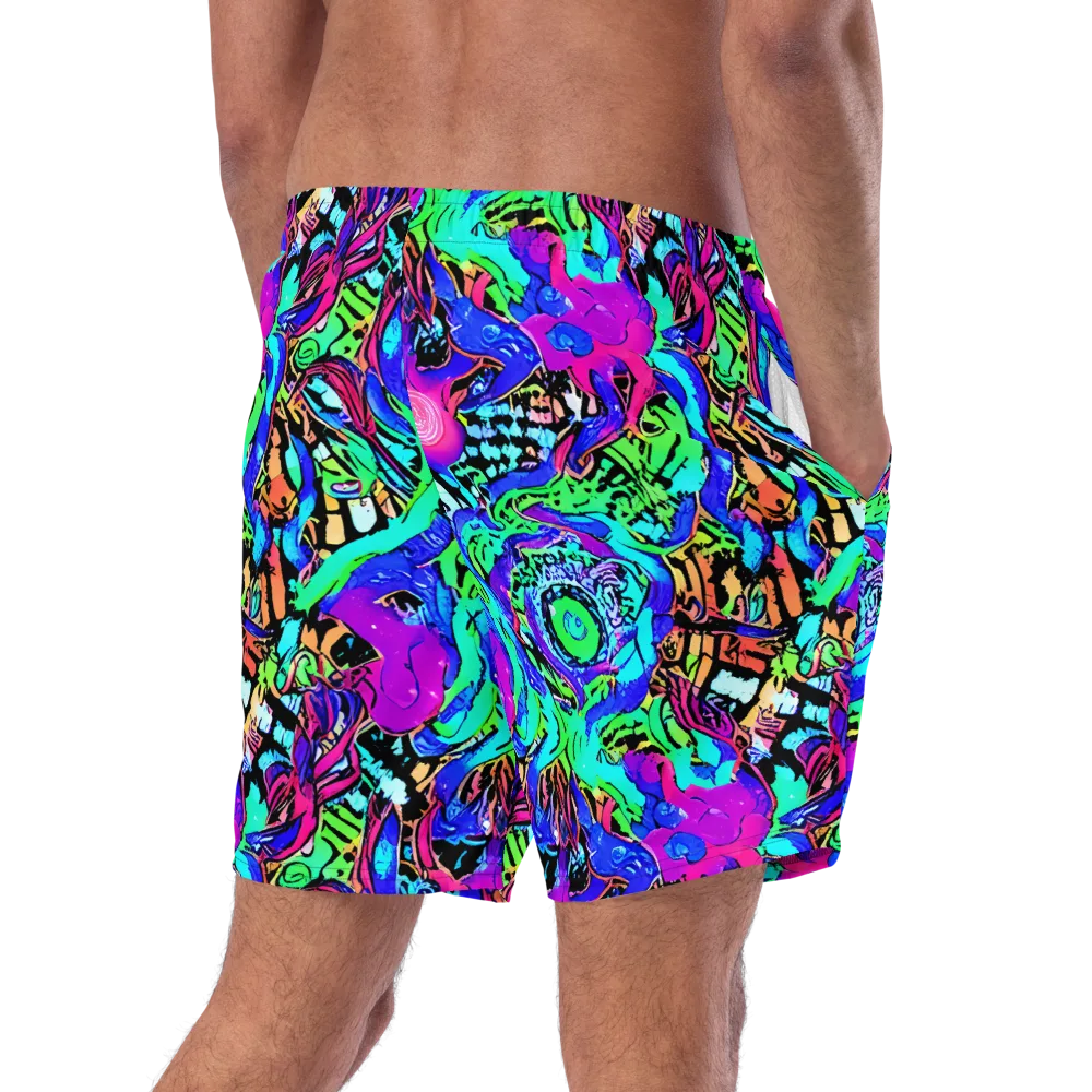 Hypercolor Jungle on Swim Trunks — Right Back