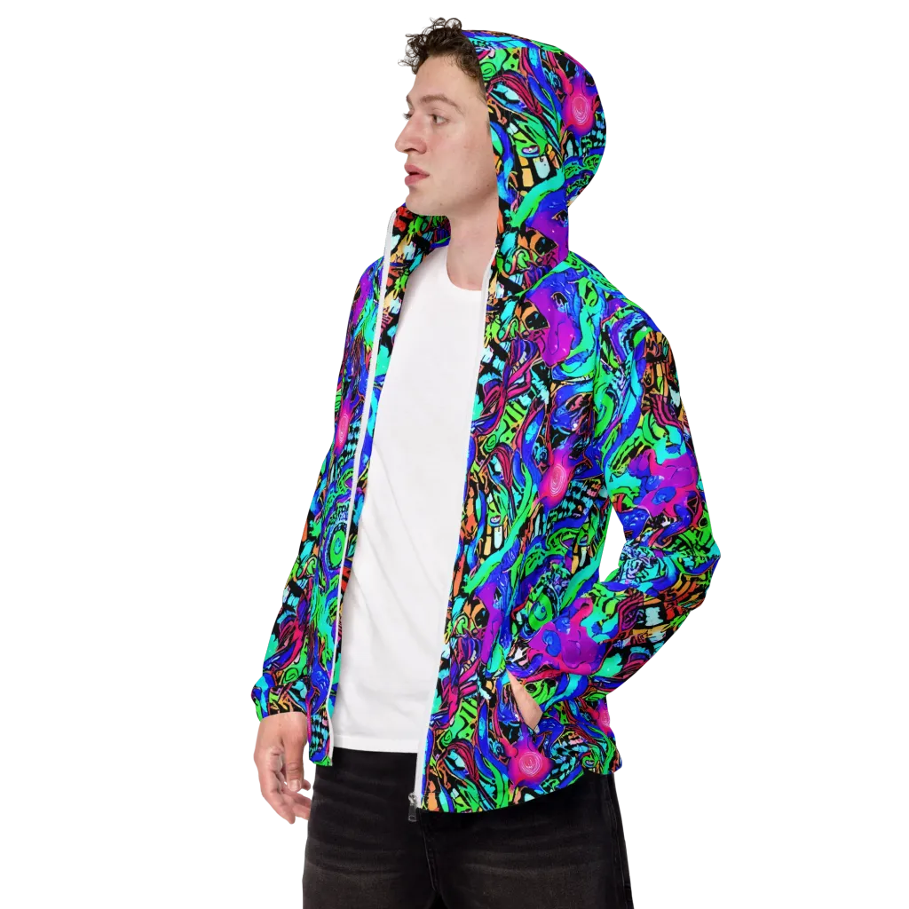 Hypercolor Jungle on Men's Windbreaker — Left Front