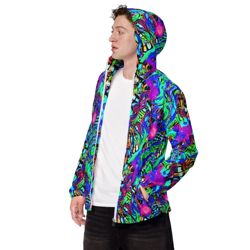 Hypercolor Jungle on a Men's Windbreaker