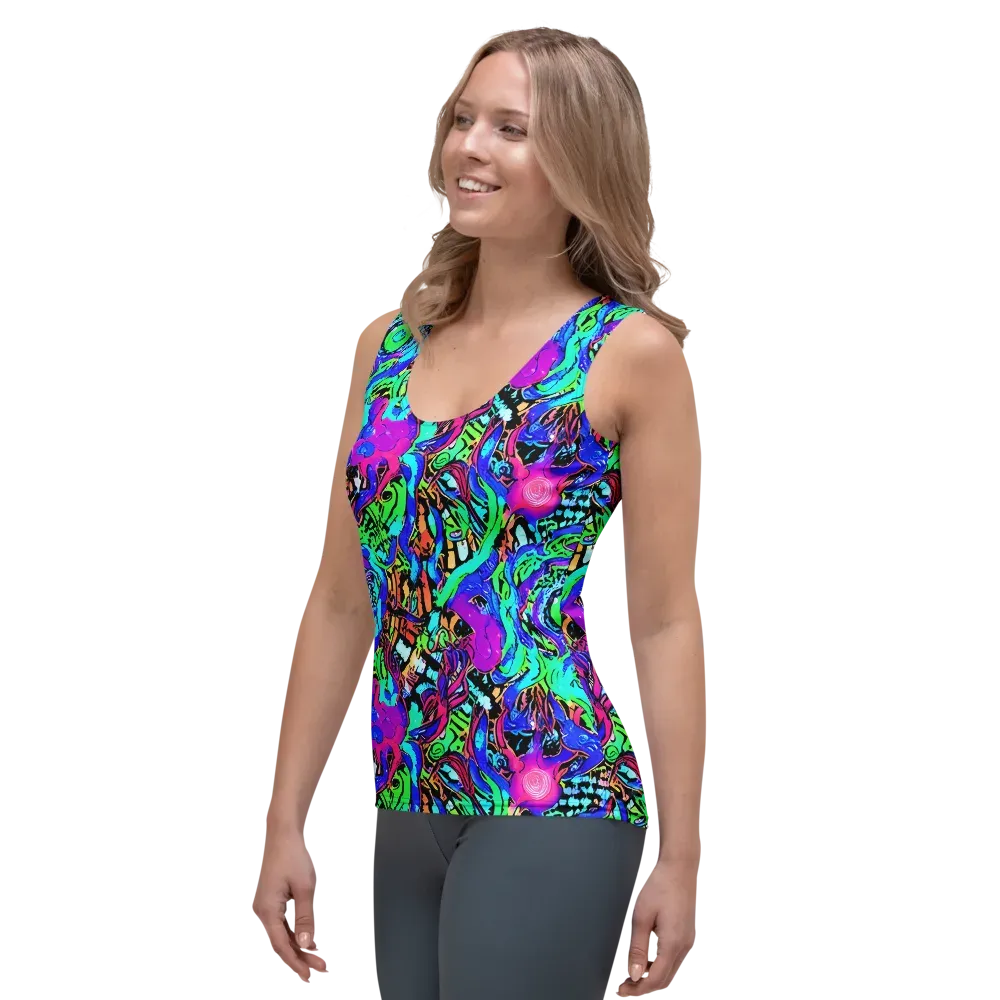 Hypercolor Jungle on Women's Tank Top — Left Front