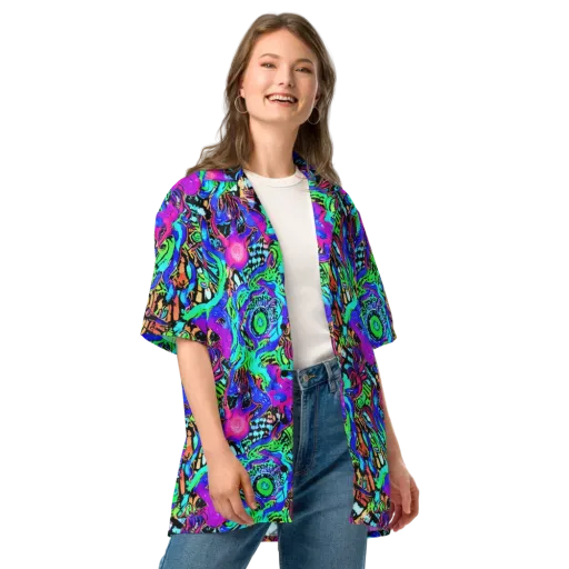 Hypercolor Jungle on a Button Shirt