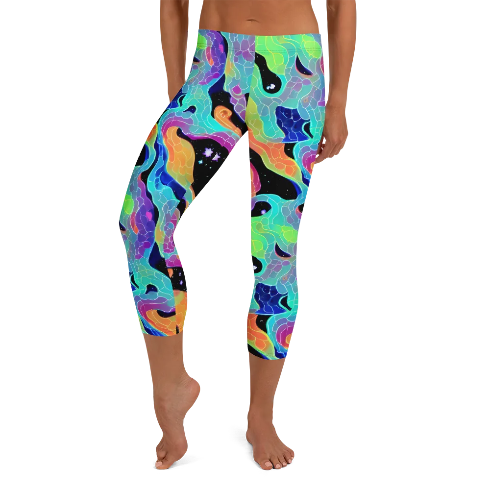 Rainbow Void on Capri Leggings — Front
