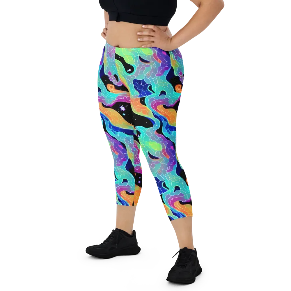 Rainbow Void on Capri Leggings — Front