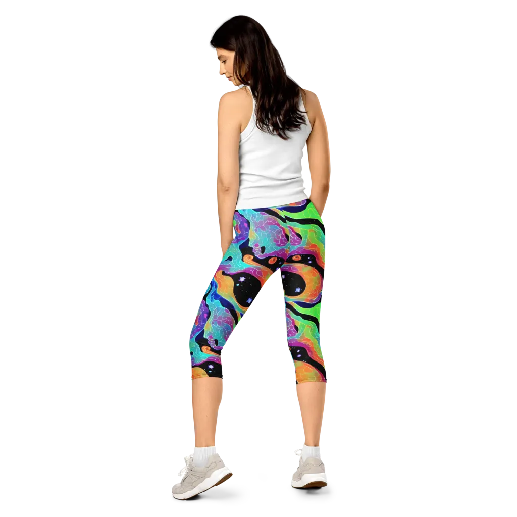 Rainbow Void on Capri Leggings — Back