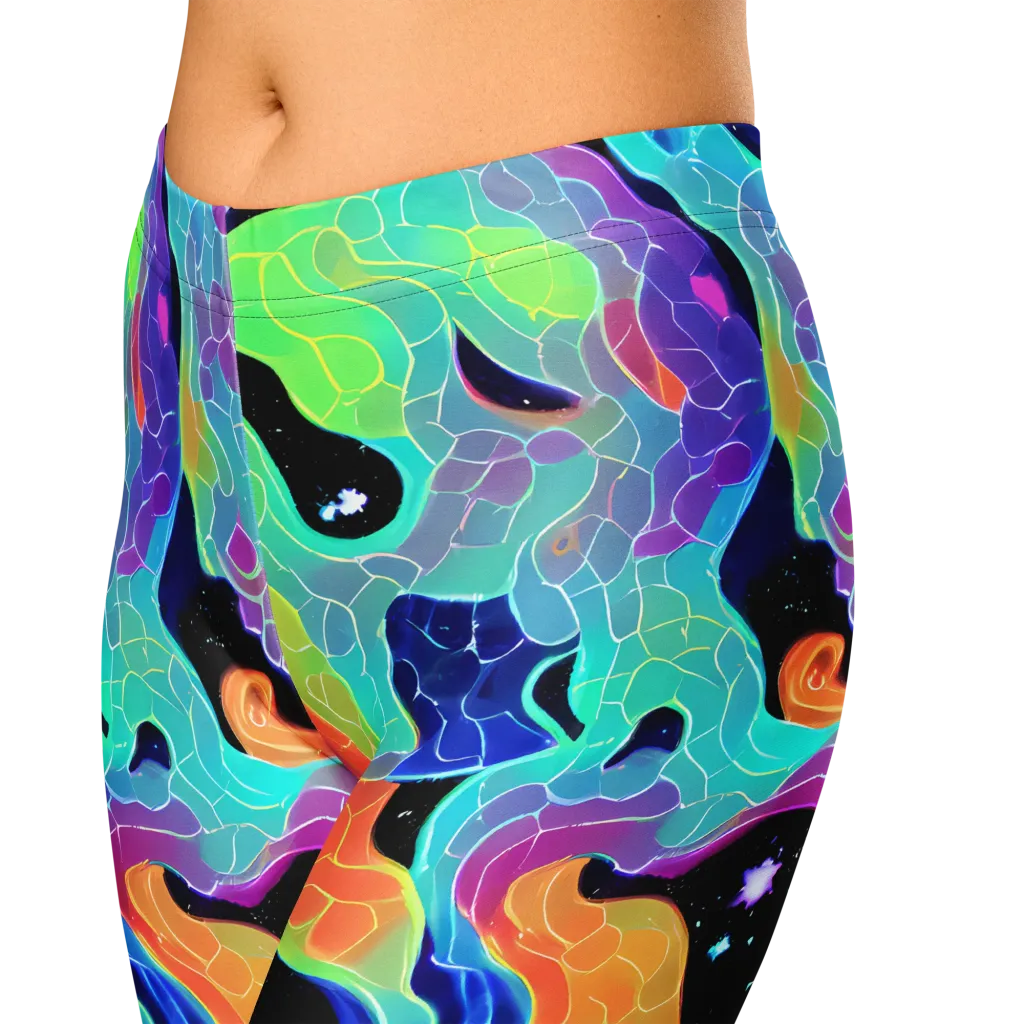 Rainbow Void on Capri Leggings — Zoomed-in