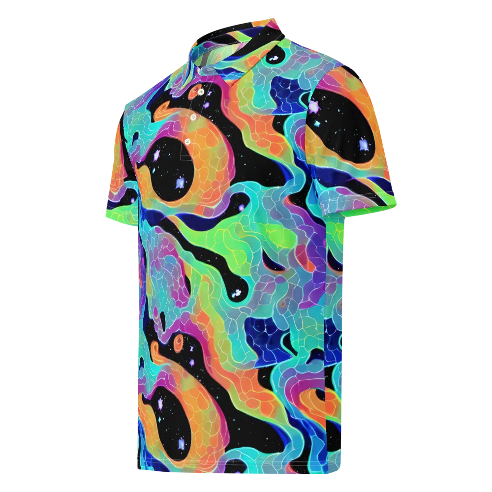 Rainbow Void on Men's Slim Fit Polo Shirt — Left Front