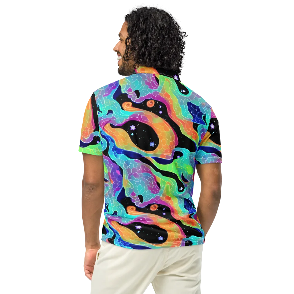 Rainbow Void on Men's Slim Fit Polo Shirt — Back