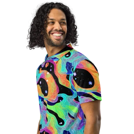 Rainbow Void on a Men's Slim Fit Polo Shirt