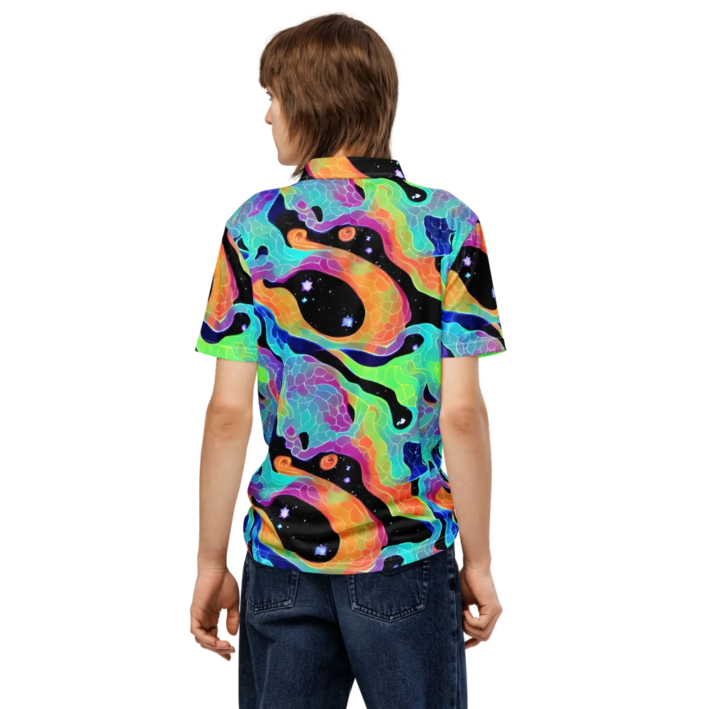 Rainbow Void on Men's Slim Fit Polo Shirt — Back