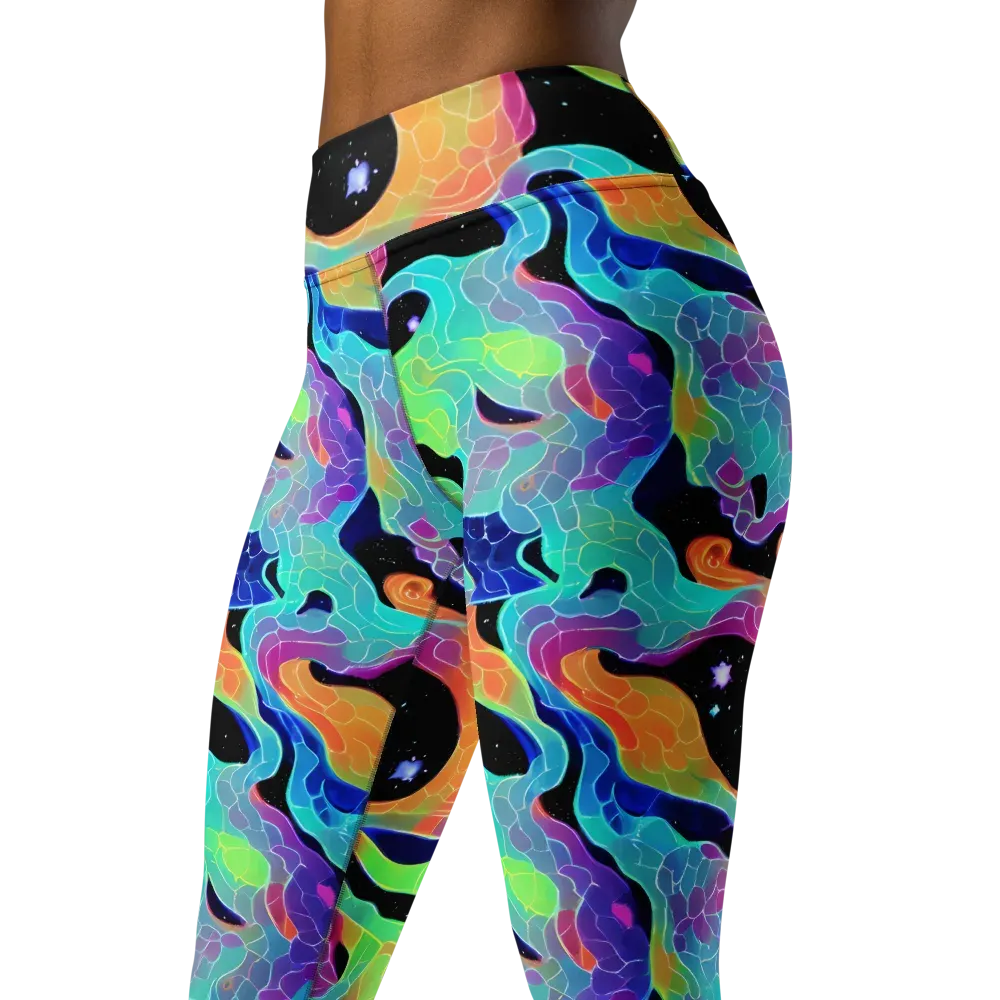 Rainbow Void on Yoga Leggings — Left Front