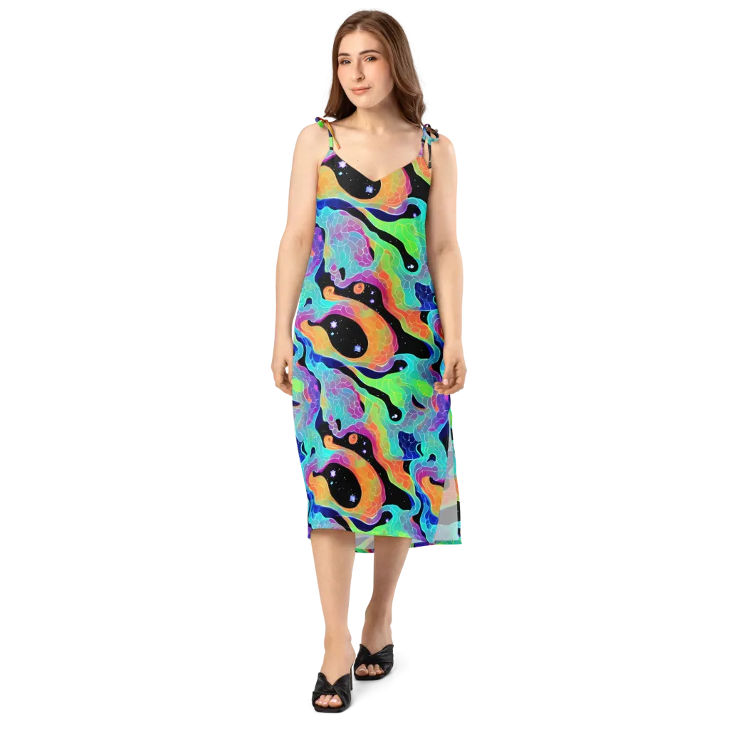 Rainbow Void on Slip Dress — Front