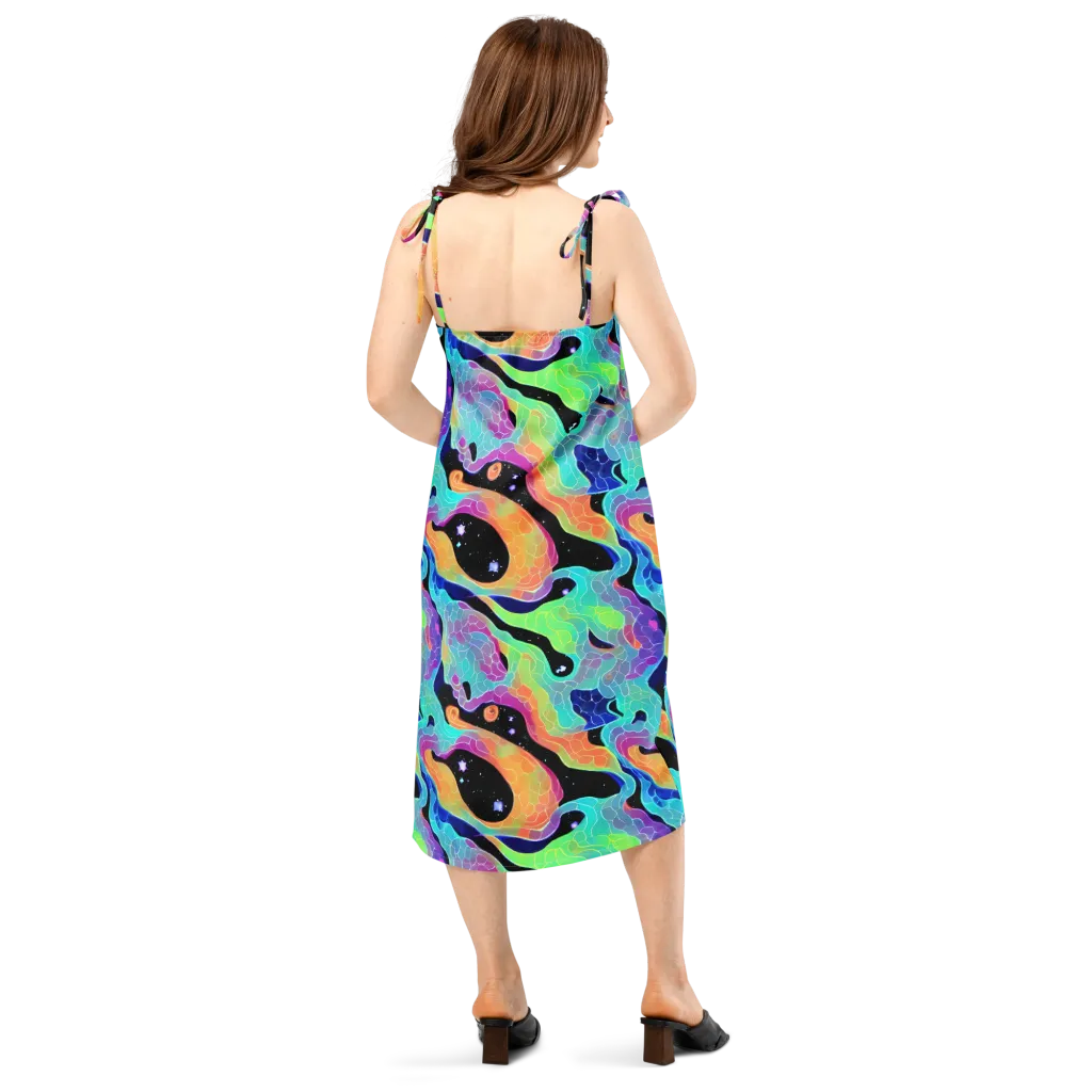Rainbow Void on Slip Dress — Back