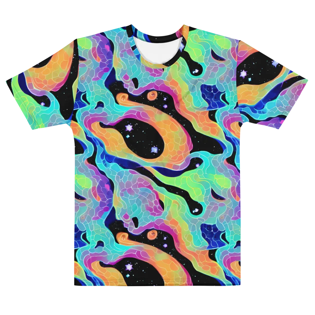 Rainbow Void on Men's Cotton Crew Neck T-Shirt — Front