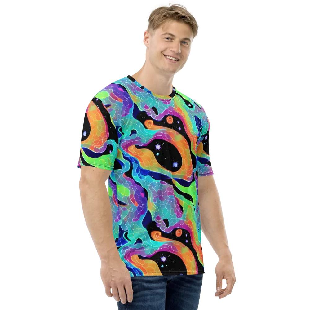 Rainbow Void on Men's Crew Neck T-Shirt — Right