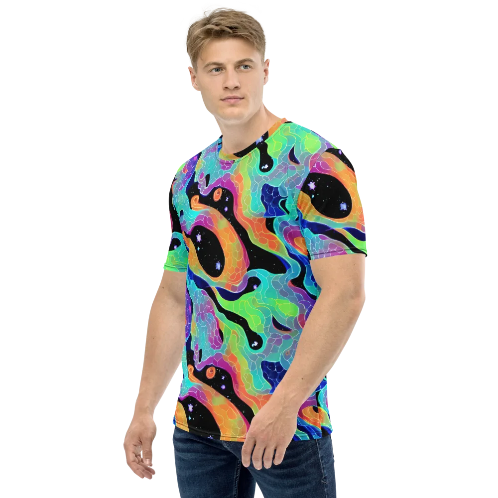 Rainbow Void on Men's Crew Neck T-Shirt — Left