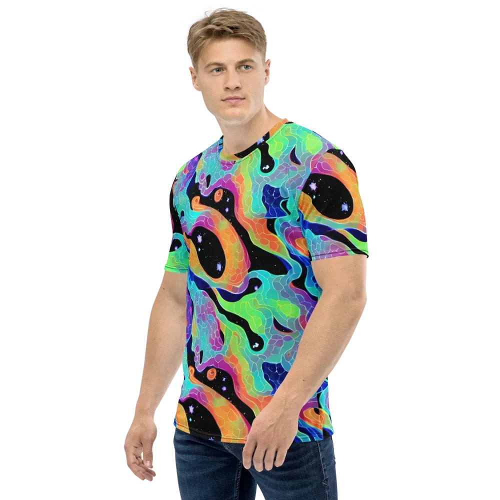 Rainbow Void on Men's Crew Neck T-Shirt — Left