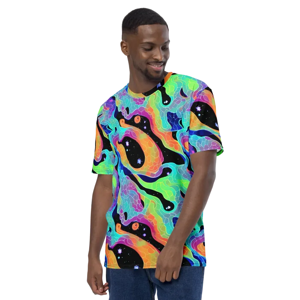 Rainbow Void on Men's Crew Neck T-Shirt — Left