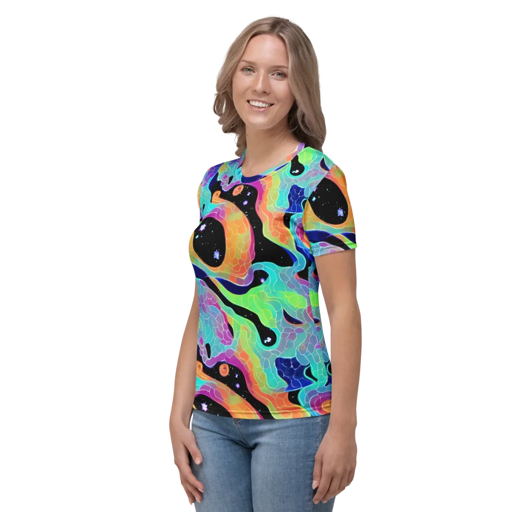 Rainbow Void on Women's Crew Neck T-Shirt — Left
