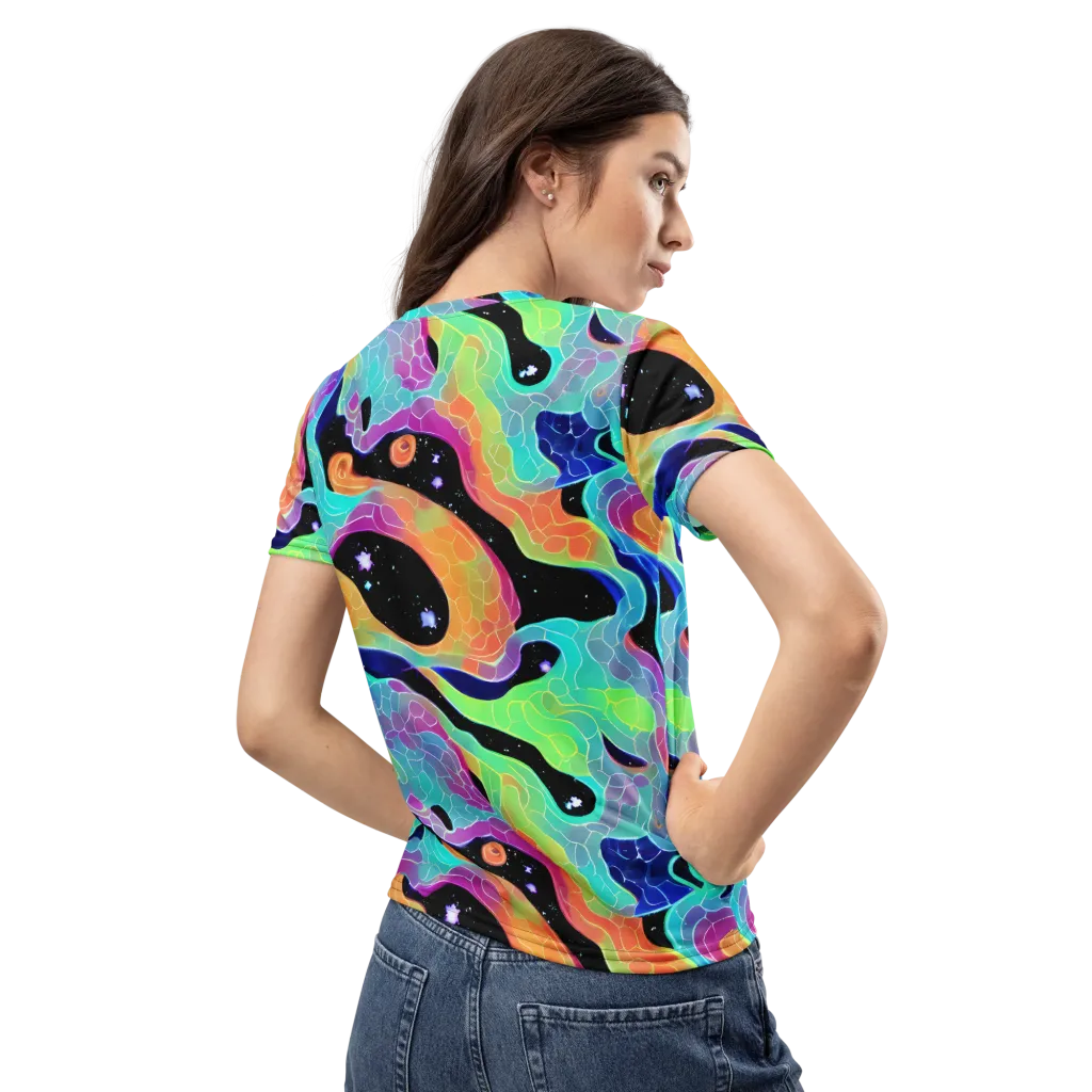 Rainbow Void on Women's Crew Neck T-Shirt — Back