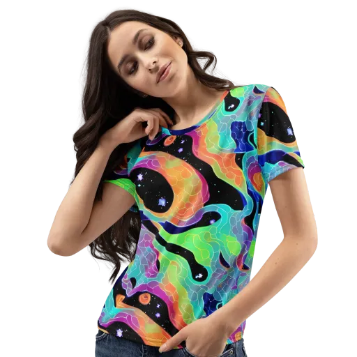 Rainbow Void on a Women's Crew Neck T-Shirt
