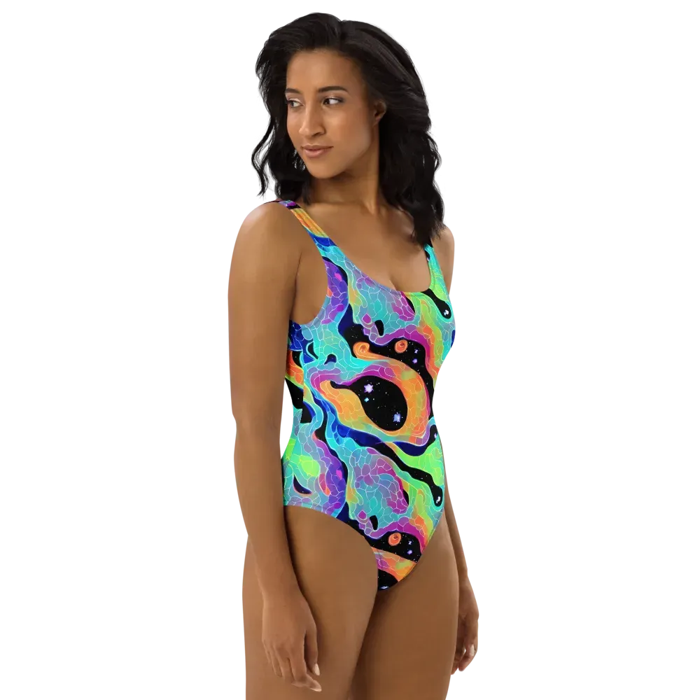 Rainbow Void on One-Piece Swimsuit — Right