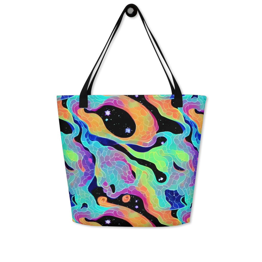 Rainbow Void on Large Tote Bag W/ Pocket — Front