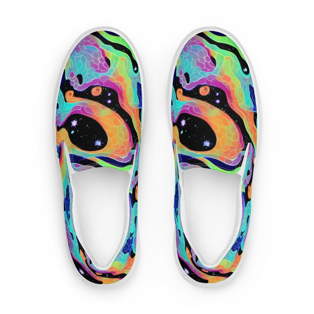 Rainbow Void on Women's Slip-On Canvas Shoes — Front
