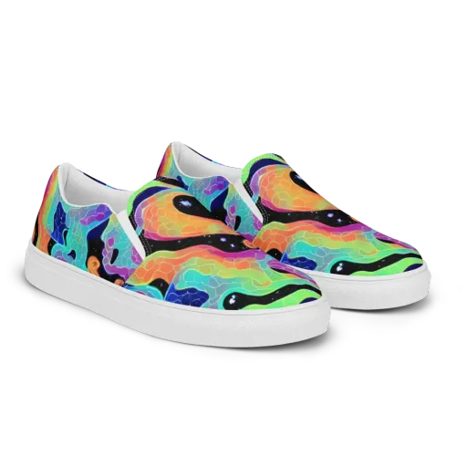 Rainbow Void on a Women's Slip-On Canvas Shoes