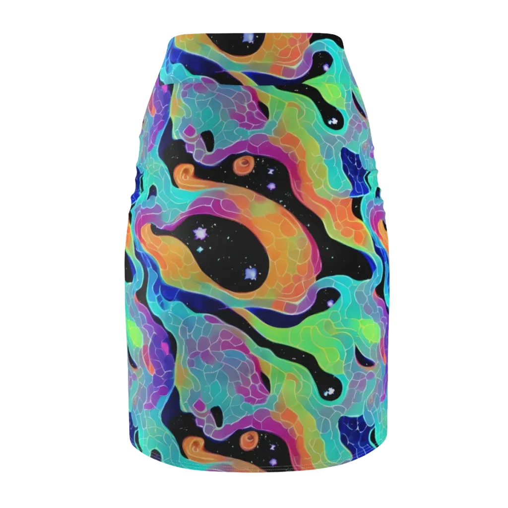 Rainbow Void on Pencil Skirt — Back