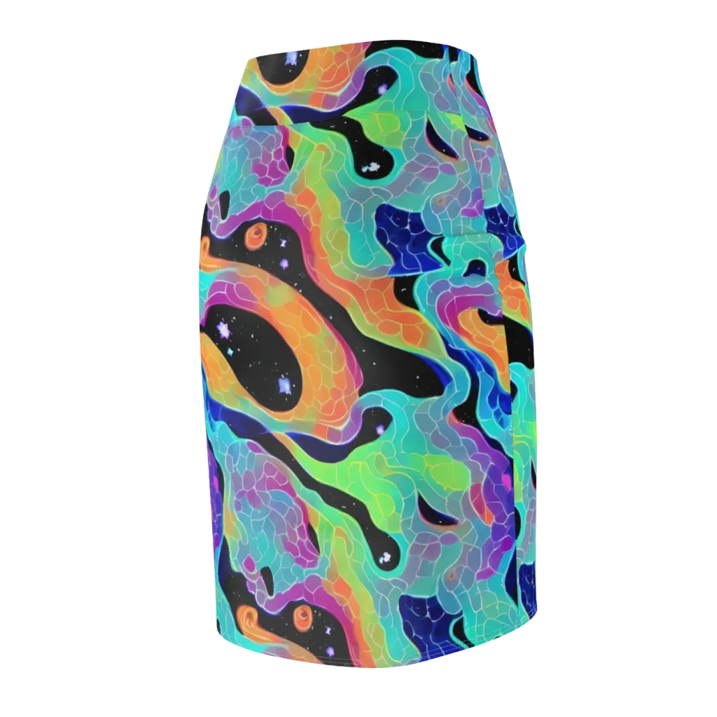 Rainbow Void on Pencil Skirt — Back Side