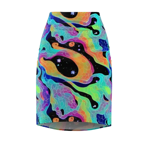 Rainbow Void on a Pencil Skirt