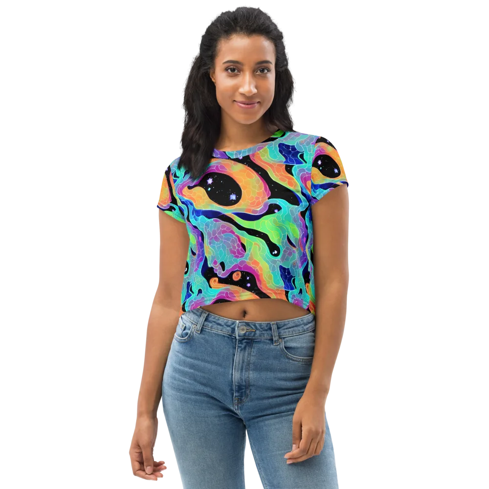 Rainbow Void on Crop Tee — Front