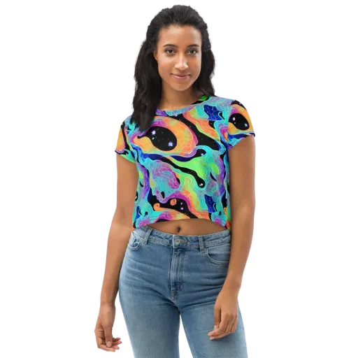 Rainbow Void on a Crop Tee