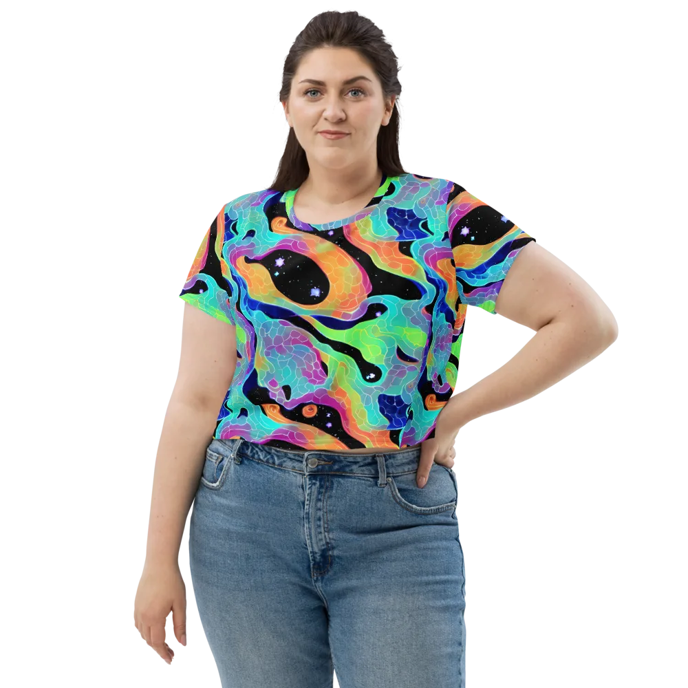 Rainbow Void on Crop Tee — Front