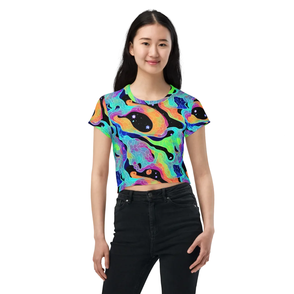Rainbow Void on Crop Tee — Front