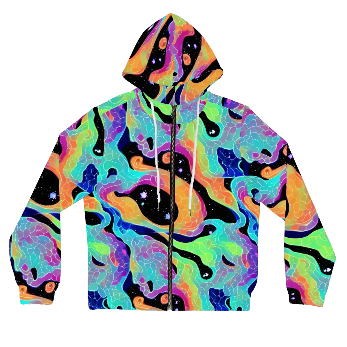 Rainbow Void on Women's Full-Zip Hoodie — Front