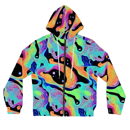 Rainbow Void on a Women's Full-Zip Hoodie