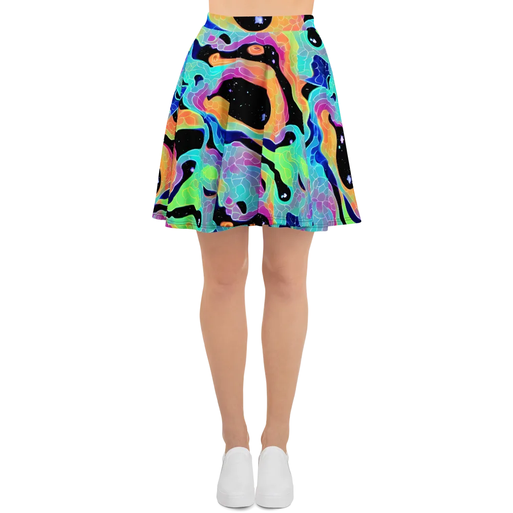 Rainbow Void on Skater Skirt — Front