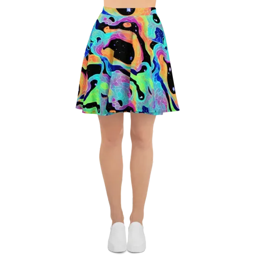 Rainbow Void on a Skater Skirt
