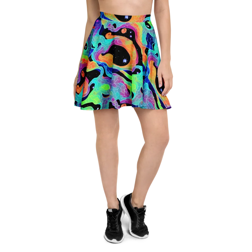 Rainbow Void on Skater Skirt — Front