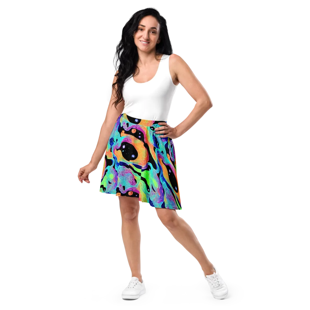 Rainbow Void on Skater Skirt — Front