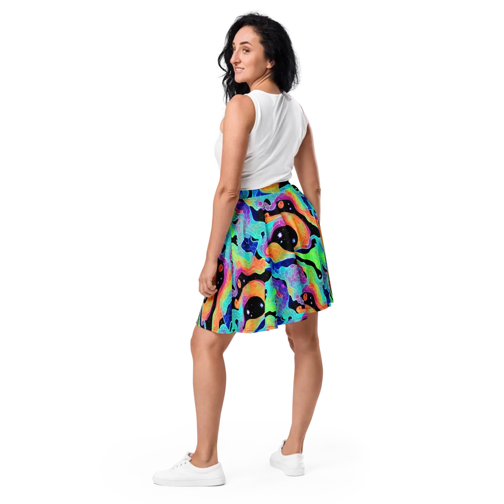 Rainbow Void on Skater Skirt — Back