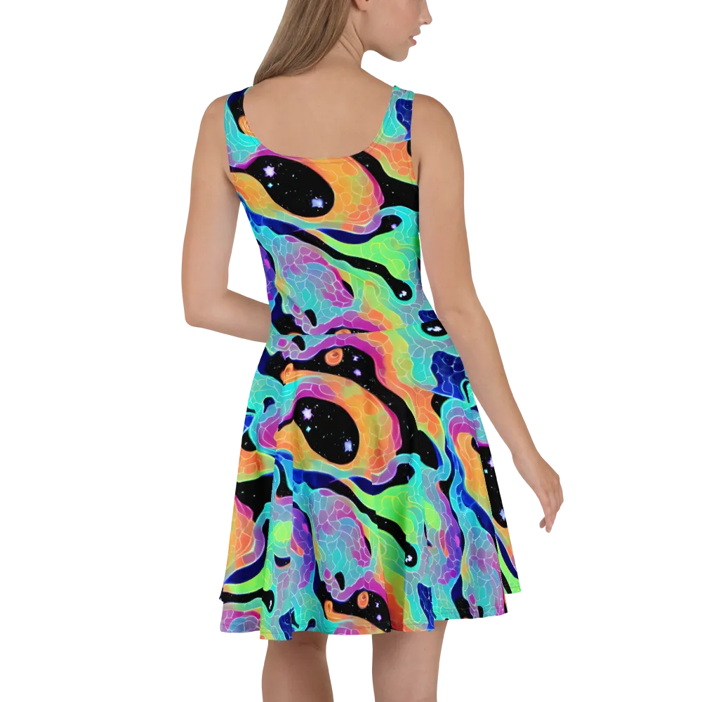 Rainbow Void on Skater Dress — Back