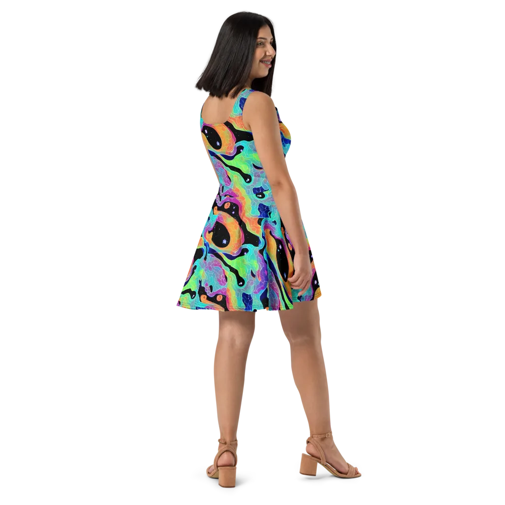 Rainbow Void on Skater Dress — Right