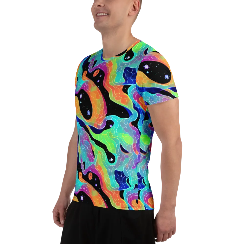 Rainbow Void on Men's Athletic T-Shirt — Left