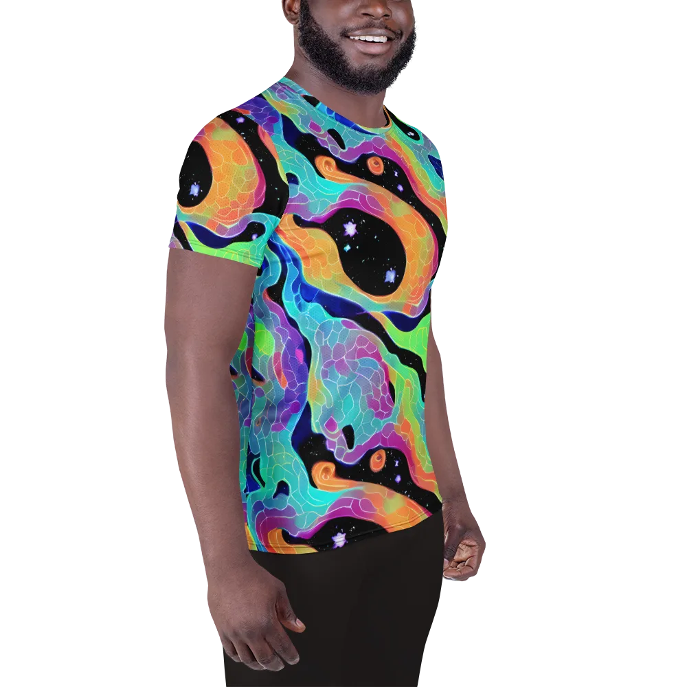 Rainbow Void on Men's Athletic T-Shirt — Right