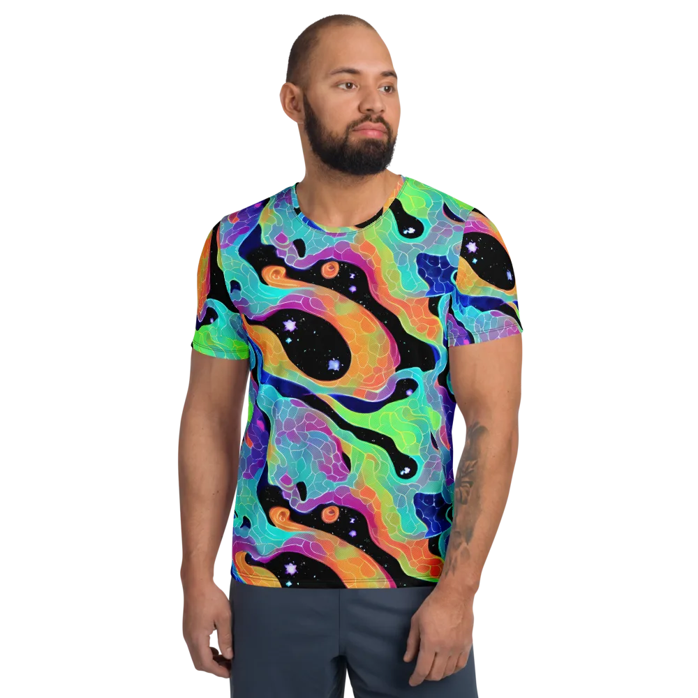 Rainbow Void on Men's Athletic T-Shirt — Front