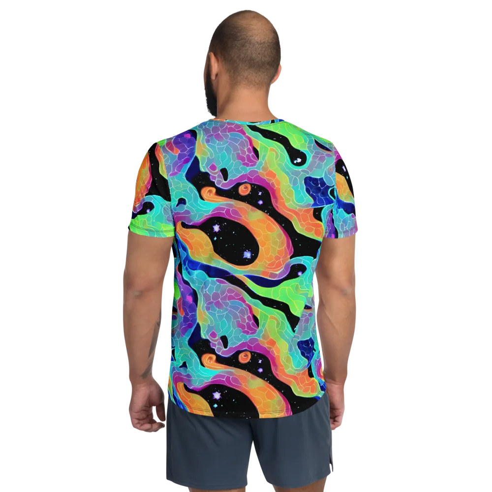 Rainbow Void on Men's Athletic T-Shirt — Back
