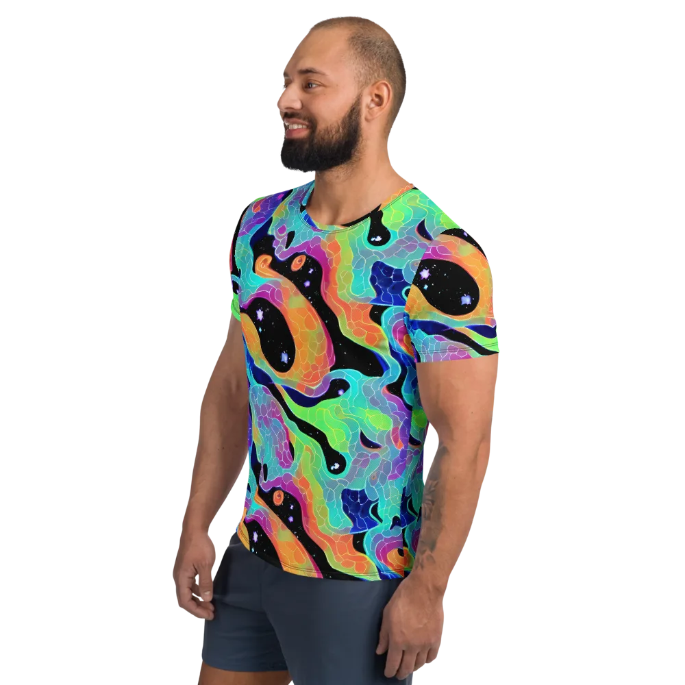 Rainbow Void on Men's Athletic T-Shirt — Left
