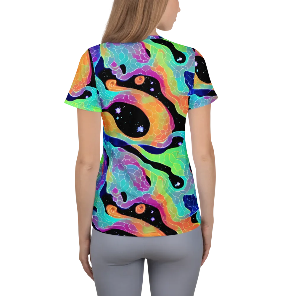 Rainbow Void on Women's Athletic T-Shirt — Back